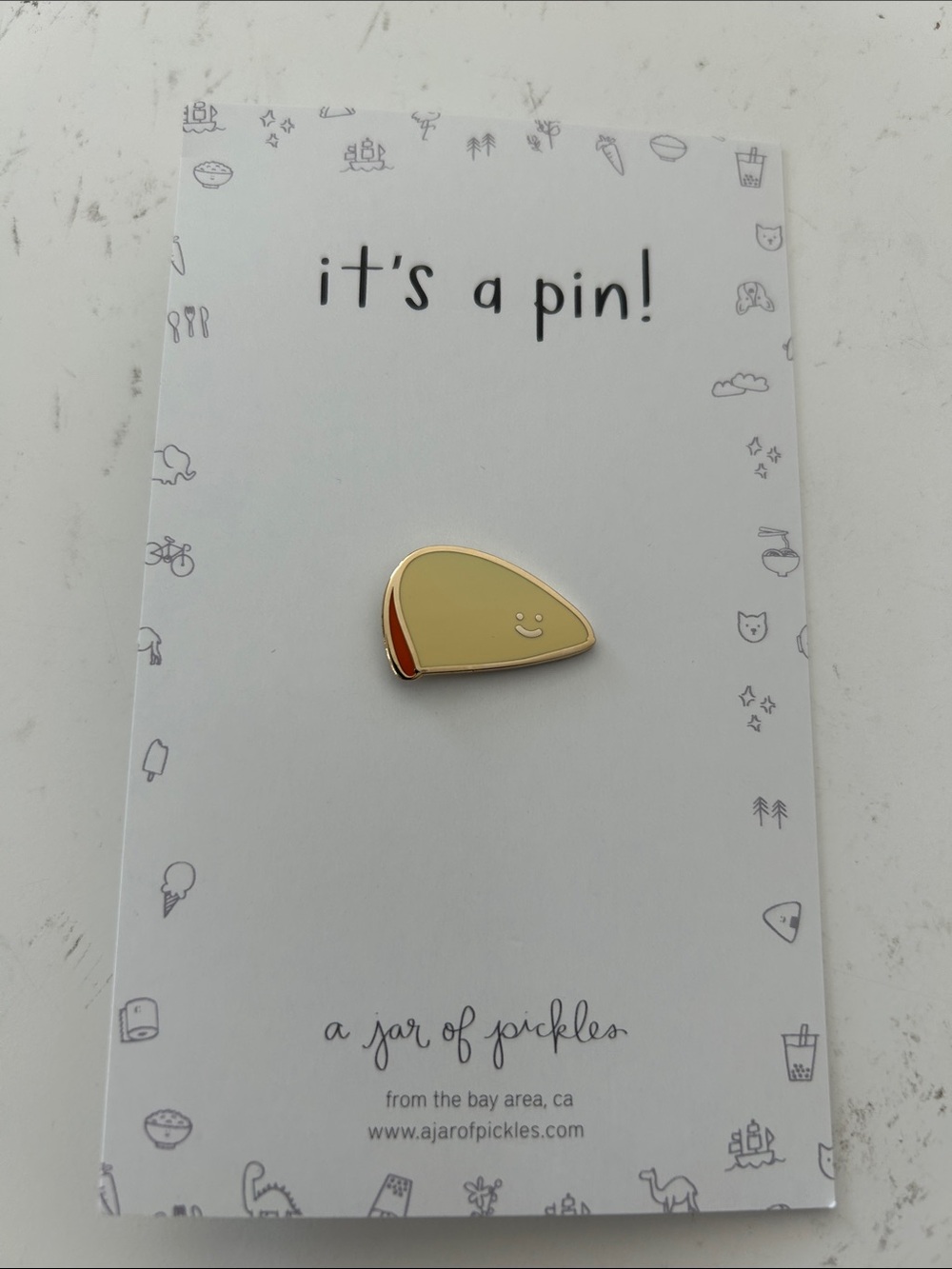 Yellow Taco Enamel Pin - Cute Accessory